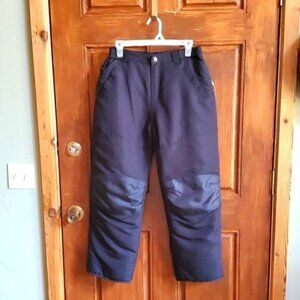 Energy Zone Black Insulated Reinforced Knee Sz XL (14-16) Snowpants with Pockets